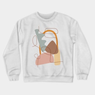 Mid Century Modern, Abstract Shapes Illustration 5.4 Crewneck Sweatshirt